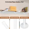 Pintuson 6 PCS Industrial Pipe Clothes Bar 12 Inch -