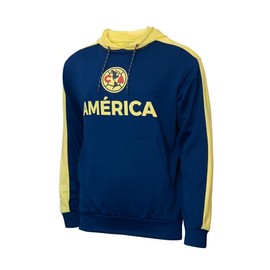 Icon Sports Federacion Mexicana de Futbol Asociacion Club America Mens Side Step Pullover Hoodie, Navy, Medium (CA41PH-N)