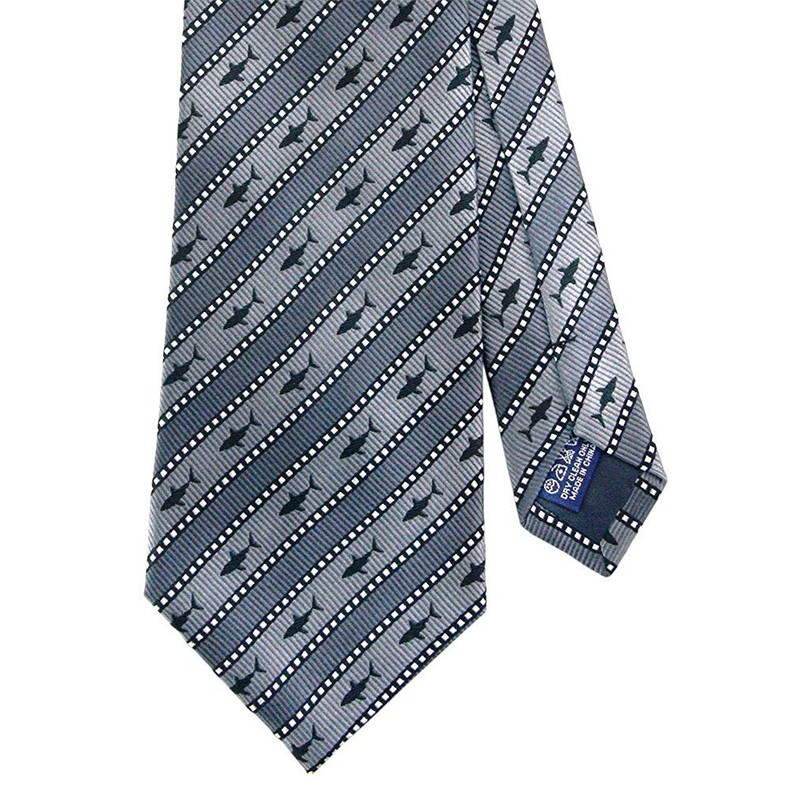 [COLORATA] Carolata Shark Pattern Necktie (100% Silk / Jacquard Woven),