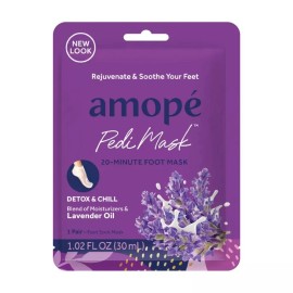 Amope Pedi Mask Foot Spa Lavender Oil Detox 20-Minute Foot Mask Soft