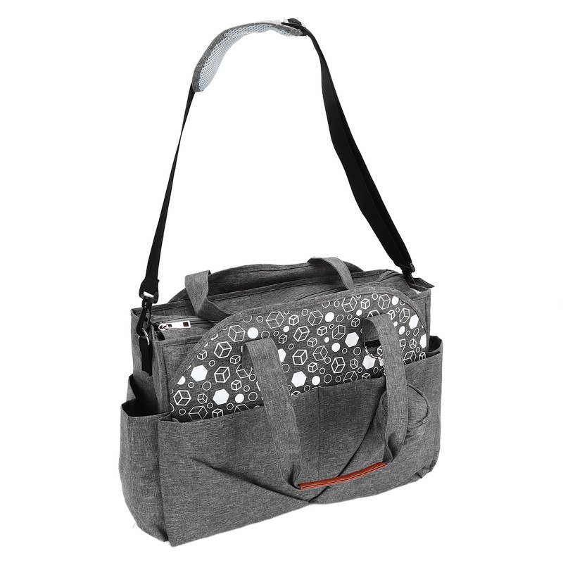 Diaper Bag Large Size Multi Pockets Gray Portable Diaper Tote