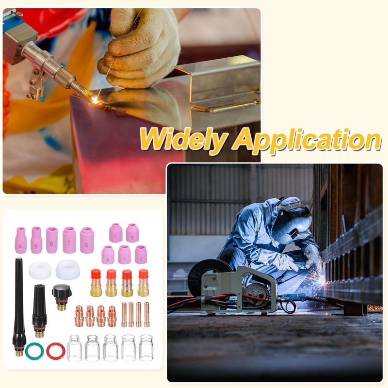 sourcing map 68pcs Tig Torch Kit for WP-17, WP-18, WP-26