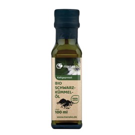 manako Organic Black Cumin Oil, Virgin Cold Pressed, Filtered, 100 ml