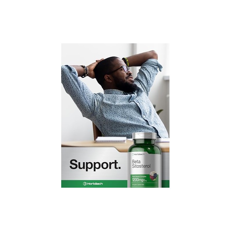 Horbäach Beta Sitosterol 1200mg, 240 Cápsulas Blandas – Suplemento de
