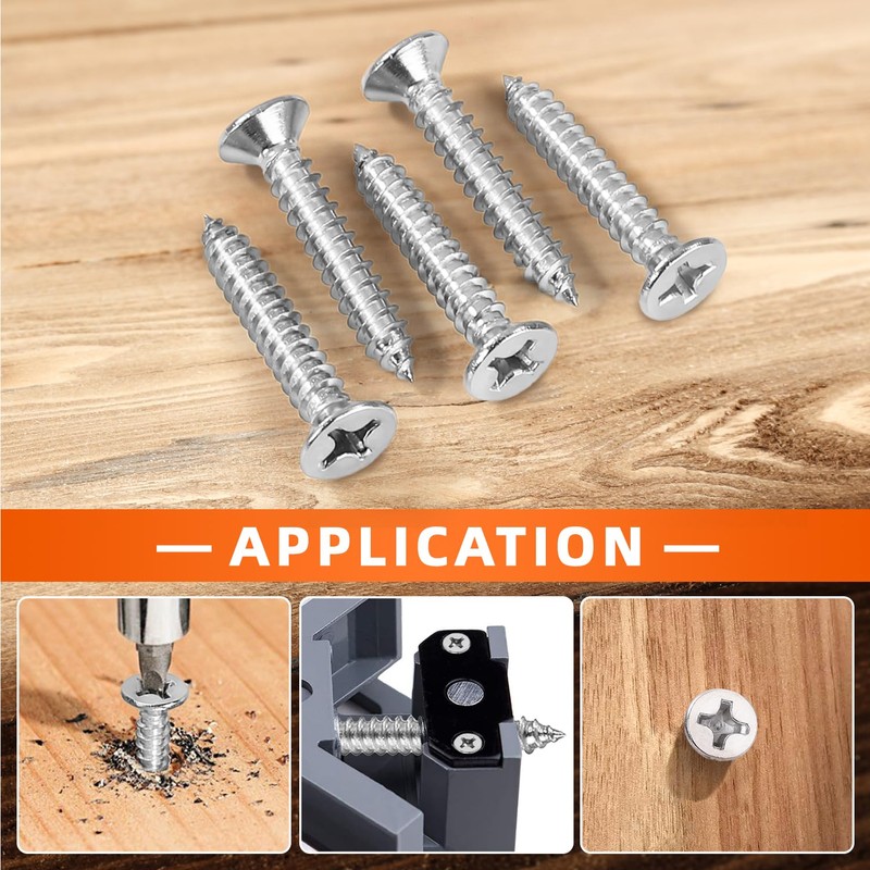 #4 x 5/8" Flat Head Sheet Metal Screws Phillips Drive