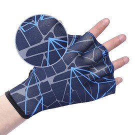 Aquatic Gloves 1 Pair Swimming Gloves Swimming Fins Paddle Water Resistance Training Adjustable Diving Gloves Equipment Surfing Sports Hand Fins for Adults