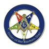 Patron Order of the Eastern Star Round Blue Masonic Auto