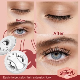 Higu clace Magnetic Eyelash kit, Reusable Magnetic Lashes Set with Clamp, Waterproof False Lashes No Glue Needed Eyelashes Easy to Use for Beginner (Style NT