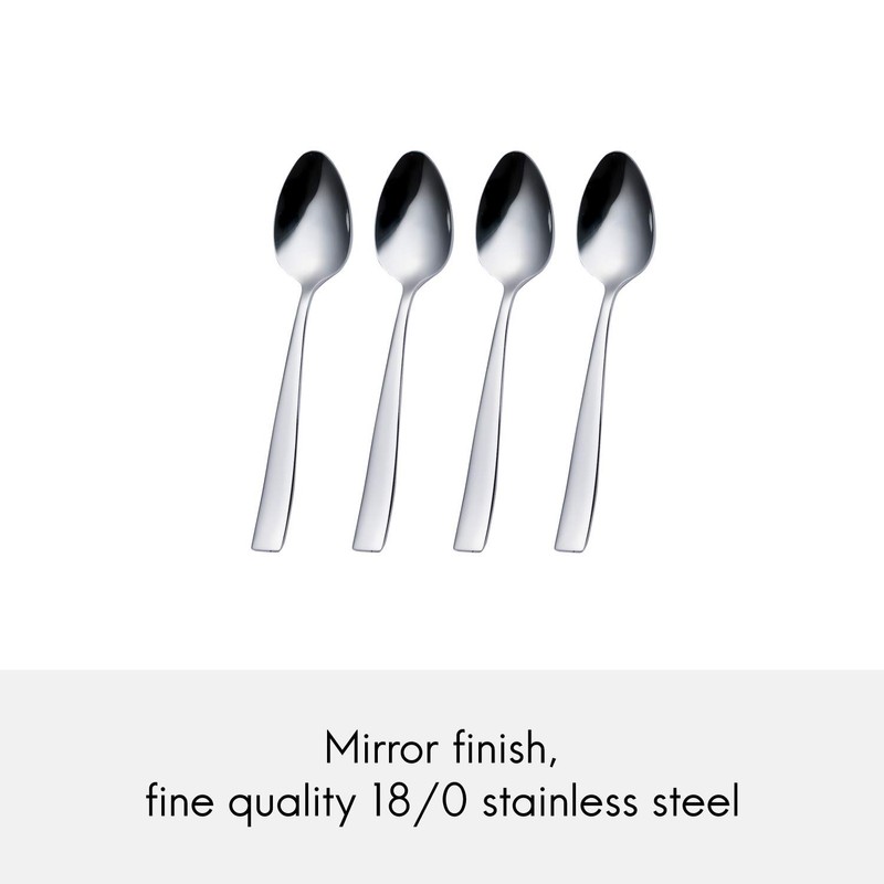 Viners Everyday Purity 18/0 4pce Tea Spoon, Stainless Steel, Teaspoon