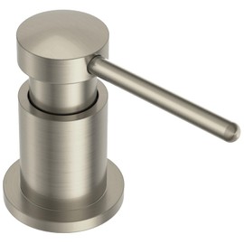 Lava Odoro Soap Dispenser for Kitchen Sink, Modern Brass Built in Countertop Pump Dispenser with 18 Oz Refillable Bottle, Kitchen Soap and Lotion Dispenser Spot-Free, Brushed Nickel, KSD-21