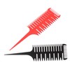 Outanaya 2pcs Hair Highlighting Sectioning Combs Static Multi Functional Hair