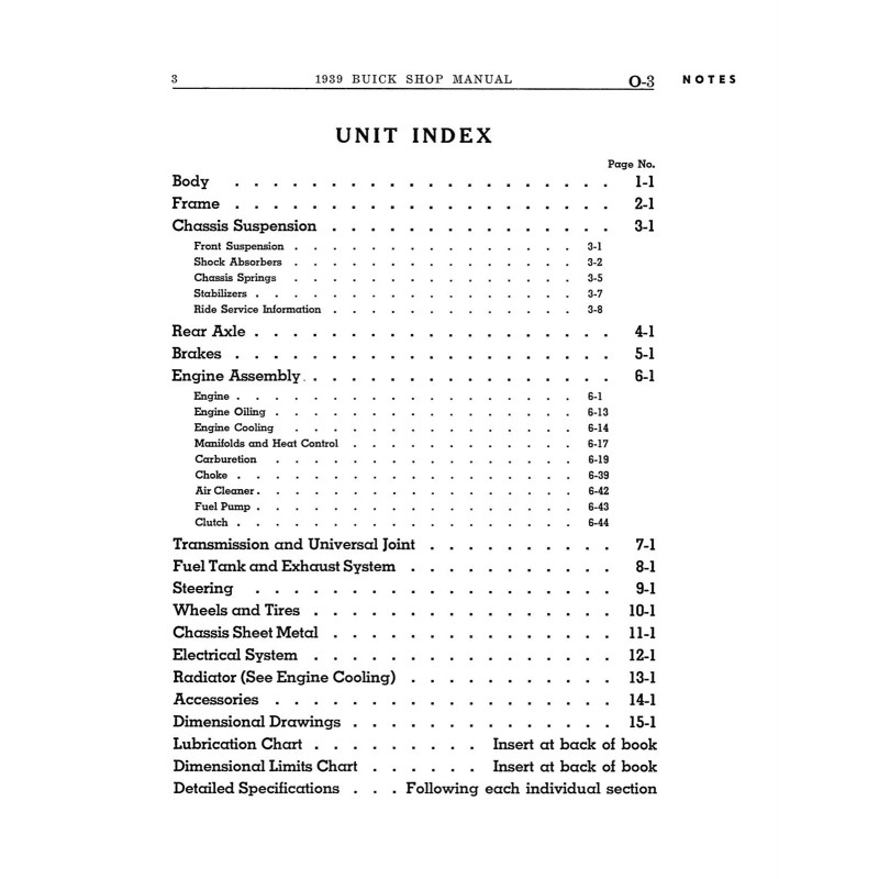 1939 Buick Shop Manual Supplement