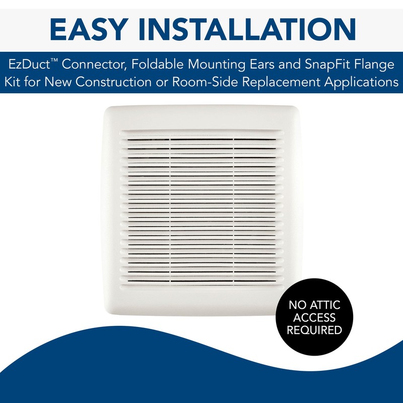 Broan-NuTone A110 Ventilation Fan with Roomside Installation, 110 CFM, 3.0
