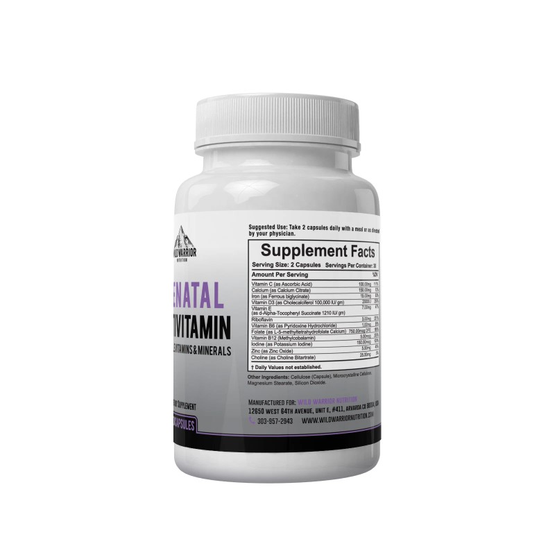 Wild Warrior Nutrition Methylated Prenatal Vitamin with Methylfolate, Methylcobalami