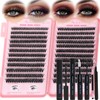 Lash Clusters Kit, Eyelash Clusters Individual Lash Extension Kit D