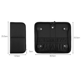 Makeup Brush Storage Bag, Portable Makeup Bag, 22 Pockets, Foldable Makeup Brush Pouch, Professional Makeup Brush, Handbag (Brush Not Included), black