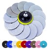 16PCS Wet Dry Diamond Polishing Pad Kit, 4 Inch Diamond