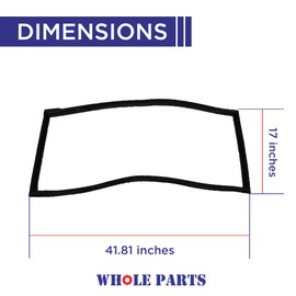 Whole Parts Refrigerator French Door Seal (Black), Single Piece, Part# W11378944 - Replacement & Compatible with Some Amana, Jenn Air, Kenmore, Kitchen Aid, Maytag and Whirlpool Refrigerators