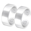 Jecanori 2 magnetische Ringe für Damen und Herren, verstellbarer Ring