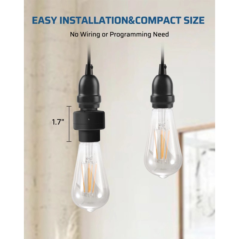 DEWENWILS Dusk to Dawn Light Sensor Socket with Timer Light