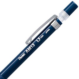 Pentel Sharp HD - Portaminas (1,3 mm), color azul oscuro, (1) recambio de plomo de polímero súper alto (AM13LBP)
