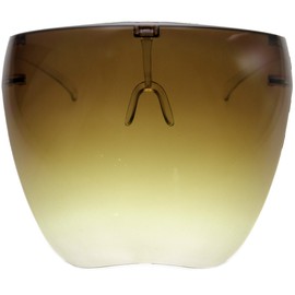 zeroUV - Protective Face Shield Full Cover Visor Glasses/Sunglasses (Anti-Fog/Blue Light Filter) (Brown AP)