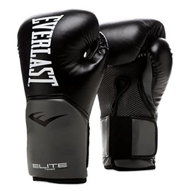 Everlast Unisex - Adult Boxing Gloves Pro Style Elite Gloves Black/Grey 10oz