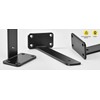 2 Pack - 10 inch Black Hidden L Shelf Bracket