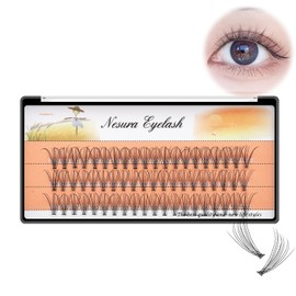 BODERMINCER 10D 60pcs Black Handmade False Eyelashes Natural Long Individual Eyelashes Extension Fake Lashes Makeup Beauty Cosmetic (18mm)