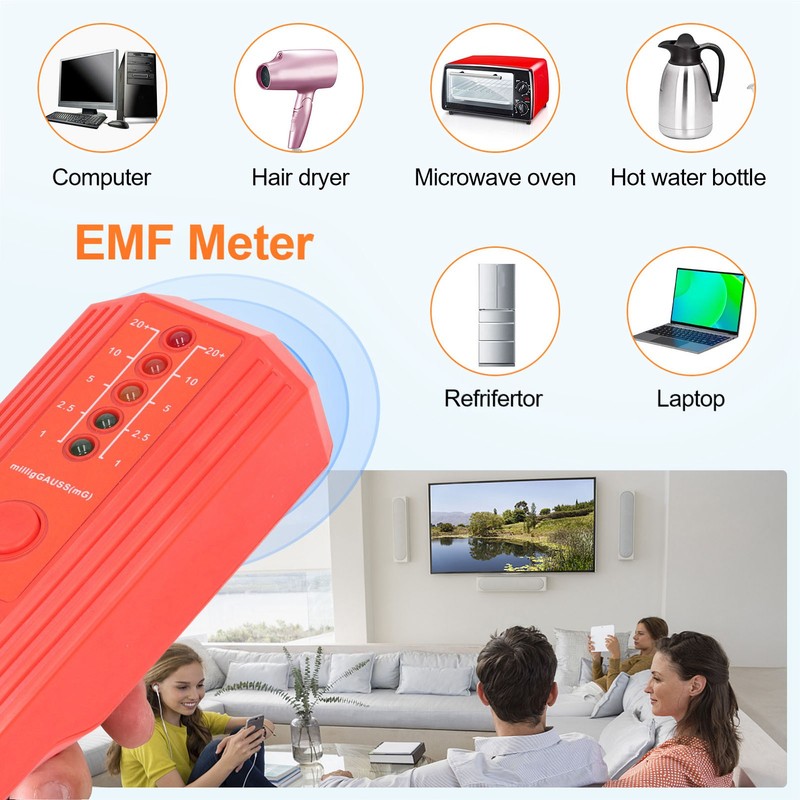 Electromotive Force EMF Tester Color LED Indicator Electromagnetic Radiation Detector