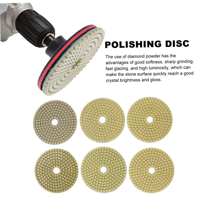 TEHAUX 8pcs Diamond Polishing Disc Set for Wet Use Resin