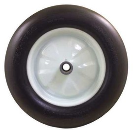 Flat Free Wheel, Polyurethane, 500lb, White