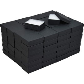 JPB Matte Black Cotton Filled Jewelry Box #32 (Case of 100) 3.125 inches x 2.125 inches…