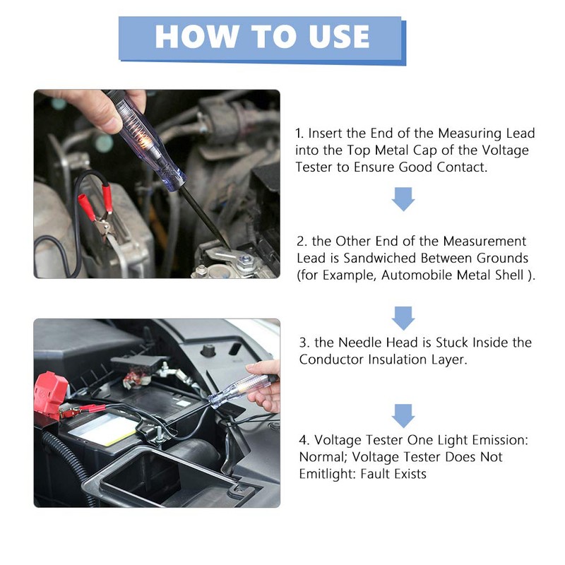 6V/24V Electrical Circuit Tester, Car Circuit Tester Screwdriver Electrical Circuit