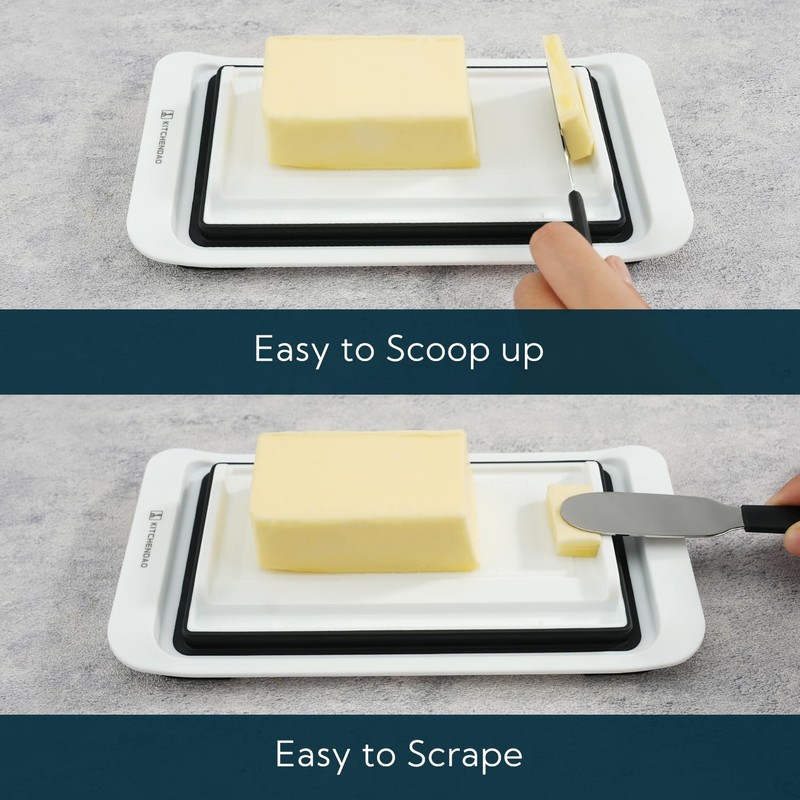 KITCHENDAO Airtight Butter Dish with Lid and Knife Spreader for