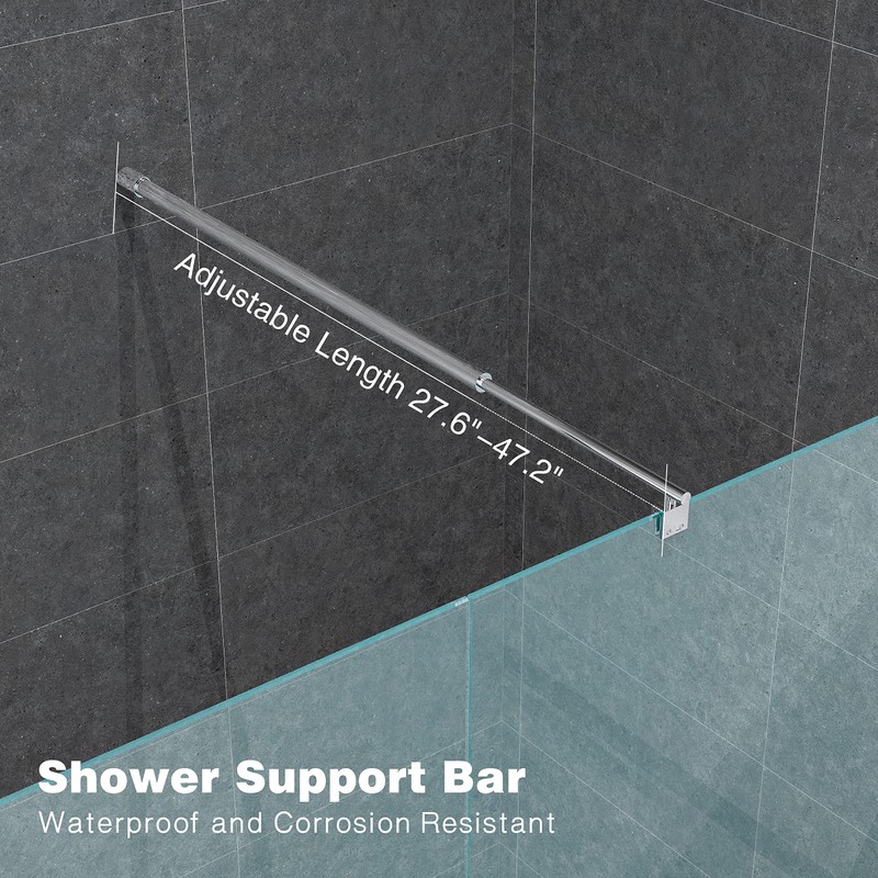 HTLOTUS Shower Support Bar, 27.6" to 47.2" Telescopic Bar for