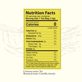 Ceylonzon Ginger Tea Bags, Classic Taste 25 Individually Foil-Wrapped, For a Fresh Flavorful, Spicy Experience with Ginger Natural Tea 40g