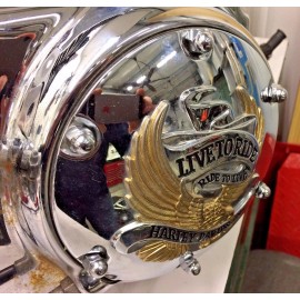 wcc 6 CHROME ACORN DERBY COVER BOLT KIT 2003 - up Harley SPORTSTER XL HD 72 48 1200