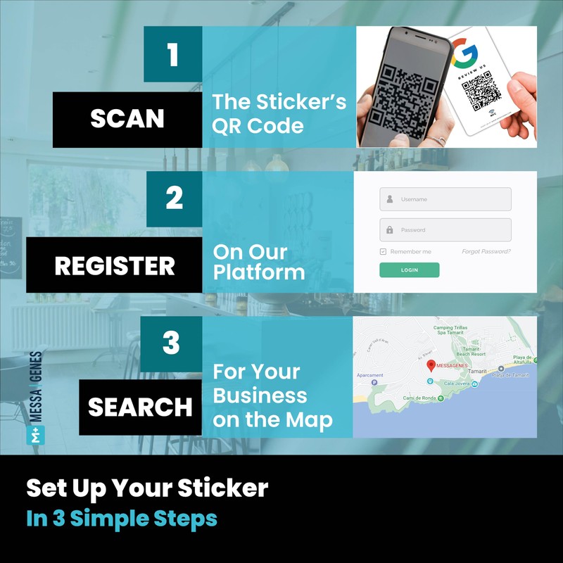MESSAGENES PVC Card Rating on Google QR Code and NFC