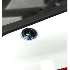 Blackworks Racing 6 TITANIUM BURNT FENDER ENGINE HEADLIGHT BUMPER DRESS UP BOLTS WASHERS BLACK