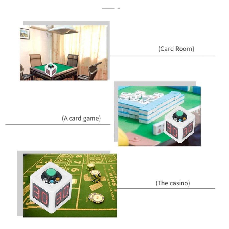 Cubes Timer, 4 Sided Seconds Countdown Timer, Digital Professional Chess