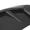 Pair Side Fender Vent Cover Trim PU Rubber Glossy Black