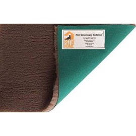 PnH Veterinary Bedding ® - Vet Bed Rectangle 76cm x 50cm - Brown - READY TO USE, SELVAGE EDGE REMOVED.