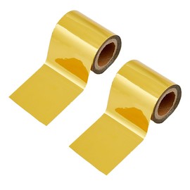 SUPERFINDINGS 2 Rolls Hot Foil Embossing Paper Golden Hot Foil Transfer Sheets 30 x 0.05 m Heat Transfer Foil Paper for Card Making Crafts Scrapbooking Paper Crafts