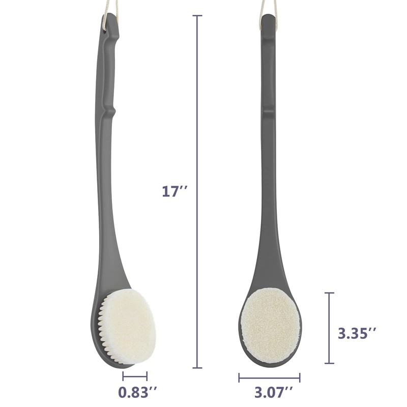 Body Brush Back Scrubber, 17 in Never Mold Back Brush
