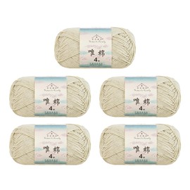 Susan's Family - 4 capas, 60% algodón, 40% hilo acrílico, suave y duradero, 5 x 50 g, 655 yardas para tejer y ganchillo, mantas de bebé, amigurumi, suéteres y más