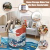 White Crane Laundry Baskets,Red Sun Japanese Wave Laundry Hamper,Storage Basket