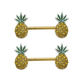 Pierce2GO P2GO Pineapple Weed Nipplerings Piercing