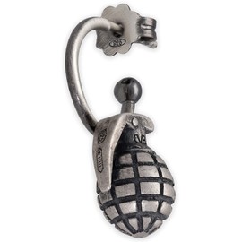 925 Sterling Silver Earring for Men Hoop Earring with Charm Men Earring Huggie Hoop Earring Men Jewellery Gift for Men Gift Cool Earring Small Hoop