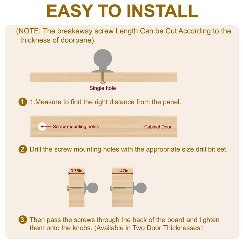 PATIKIL Cabinet Knobs 10 Pcs Modern Round Drawer Pulls Zinc